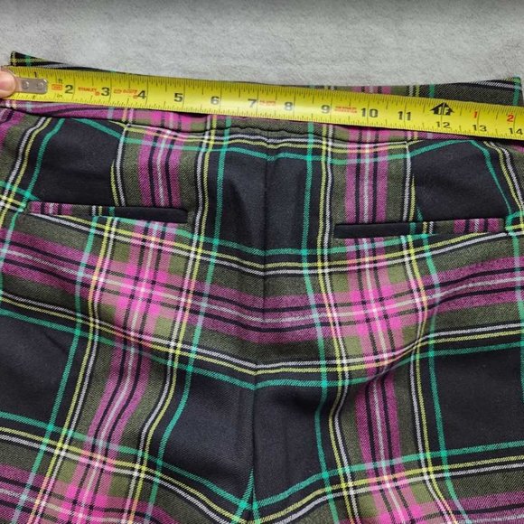 New women's J Crew Kate straight leg pant in pink Stewart tartan plaid wool - Picture 9 of 12